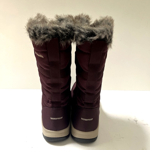 Columbia Minx IV Waterproof Winter Boots Size 8 Omni-Heat Faux Fur Burgundy NWOB - Picture 7 of 10
